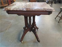 MARBLE TOP PARLOR TABLE