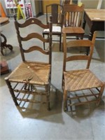 2 COUNTRY LADDERBACK CHAIRS