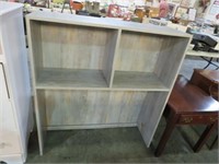 GRAY WASHED WOOD BOOKCASE