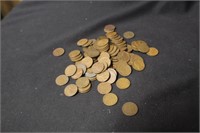Lot of approx 100 Wheat Cents