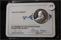 1975 Franklin Mint .925 Silver Membership Token
