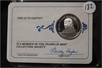 1975 Franklin Mint .925 Silver Membership Token