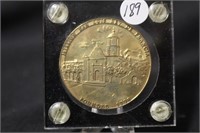 Mission San Louis Rey De Francia Gold Plated Medal