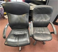 Two Black Office Chairs