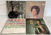 4 Vintage LP-Kitty Wells, Jim Brown +