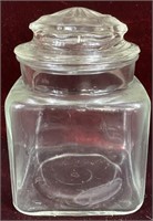 Clear Glass Storage Jar w/Lid