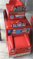 Fisher Price Fire Truck Toy Box And Booster Seat