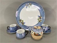 Vintage Japan Blue Lusterware Porcelain Pieces