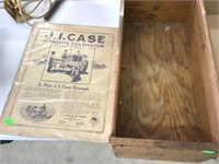Wood Drawer And J.i. Case Advertising