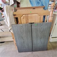 Wooden Twin Headboard, Metal Folding Table