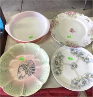 Pyrex Dish And Plates
