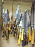 Bakelite Assorted Knives And Fork