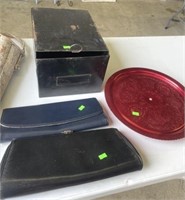Cake Plate, Metal Box, Purses, Wall Hanging And