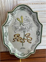 Snow White Flower Wall Decorative Dish