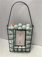 Golf Ball basket picture frame.  4x6in