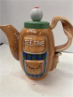 Tee Time Tea Pot. 9in high