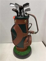 Mini golf bag w/ clubs. Telephone.16in high