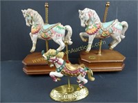 Lot of 3 Carousel Collectibles 2 Music Box Style
