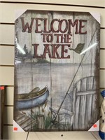 Welcome to the Lake Sign (27x20in)