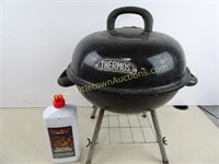 Small Thermos Charcoal Grill and Lighter Fluid