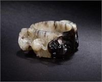 Chinese Jade Carved Ring, Ming or Earlier
