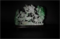 Chinese Jadeite Flowers & Birds Ornament