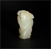 Chinese Jade Carved Boy, 19th C#