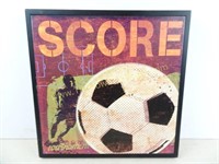 Soccer Score Wooden Picture 16" x 16"