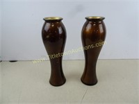 Pair of Matching Vases 14" x 4"