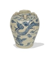 Blue & White Dragon Jar, Ming Dynasty or early