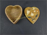 Decorative Stone Heart Container 4" x 4"