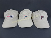 Lot of 3 Football Caps Strapped