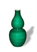 Chinese Green Glazed Hulu Vase, 18/Early 19th C#