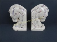 Pair of Ceramic Horse Head Bookends