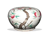 Chinese Famille Rose Lidded Box, 19th C#