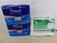 Lot of Adult Diapers Med and Extra Small