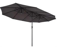 15-foot Double Sided Umbrella - Grey