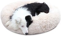 Round Othopedic Dog Bed with Soft Plush Faux Fur