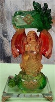 35 - ASIAN TEMPLE ALTAR FIGURINE 10"H