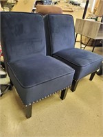 New Set of 2 Velvet chairs