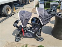 New baby trend sit to stand double stroller