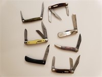 7 pocket knives Schrade, Camillus