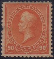 US Stamp #229 Mint OG with pulled perf CV $450