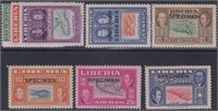 Liberia Stamps Specimen Issues Mint NH on card