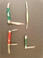 4 knives Case XX, Remington UMC, etc.