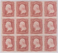 US Stamps #65 Mint OG Block of 12 - gorg CV $1940+