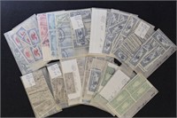 US Stamps Airmails in old glassines, identified wi