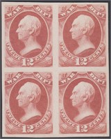 US Stamps #O89P4 Mint Block of 4 Plate Proof on Ca