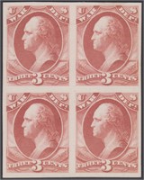 US Stamps #O85P4 Mint Block of 4 Plate Proof on Ca
