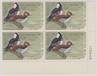 US Stamps #RW35 Mint NH Plate Block of 4 CV $300